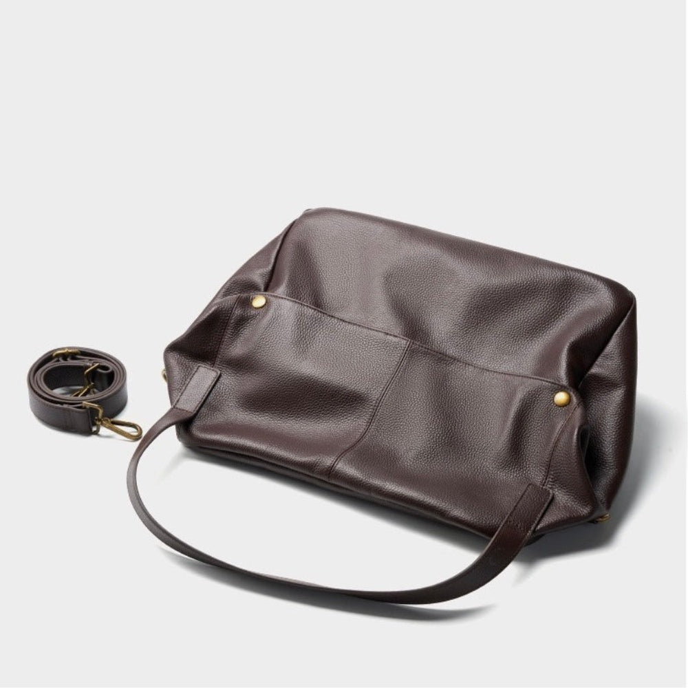 Elena | Damska torba shopper skórzana vintage