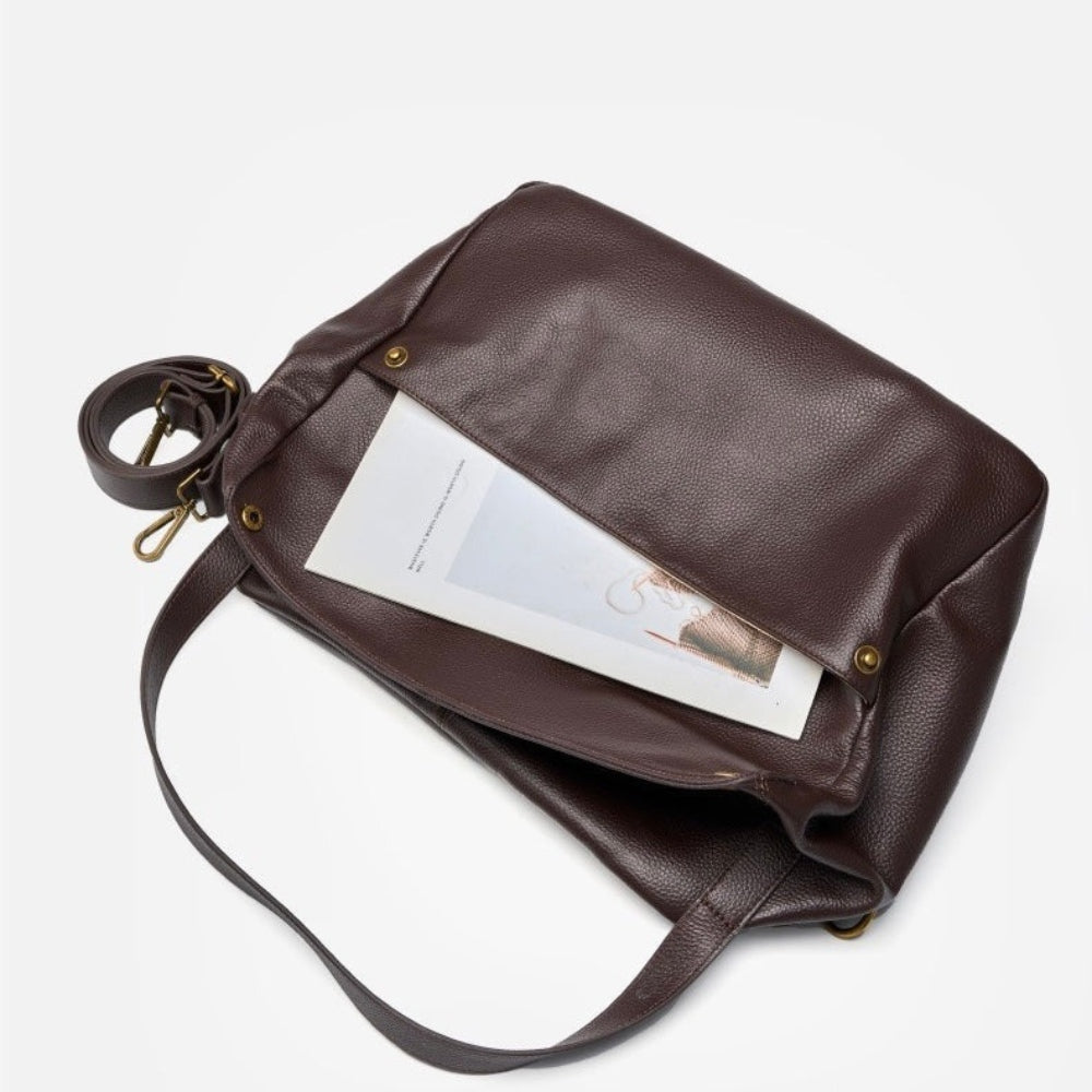 Elena | Damska torba shopper skórzana vintage