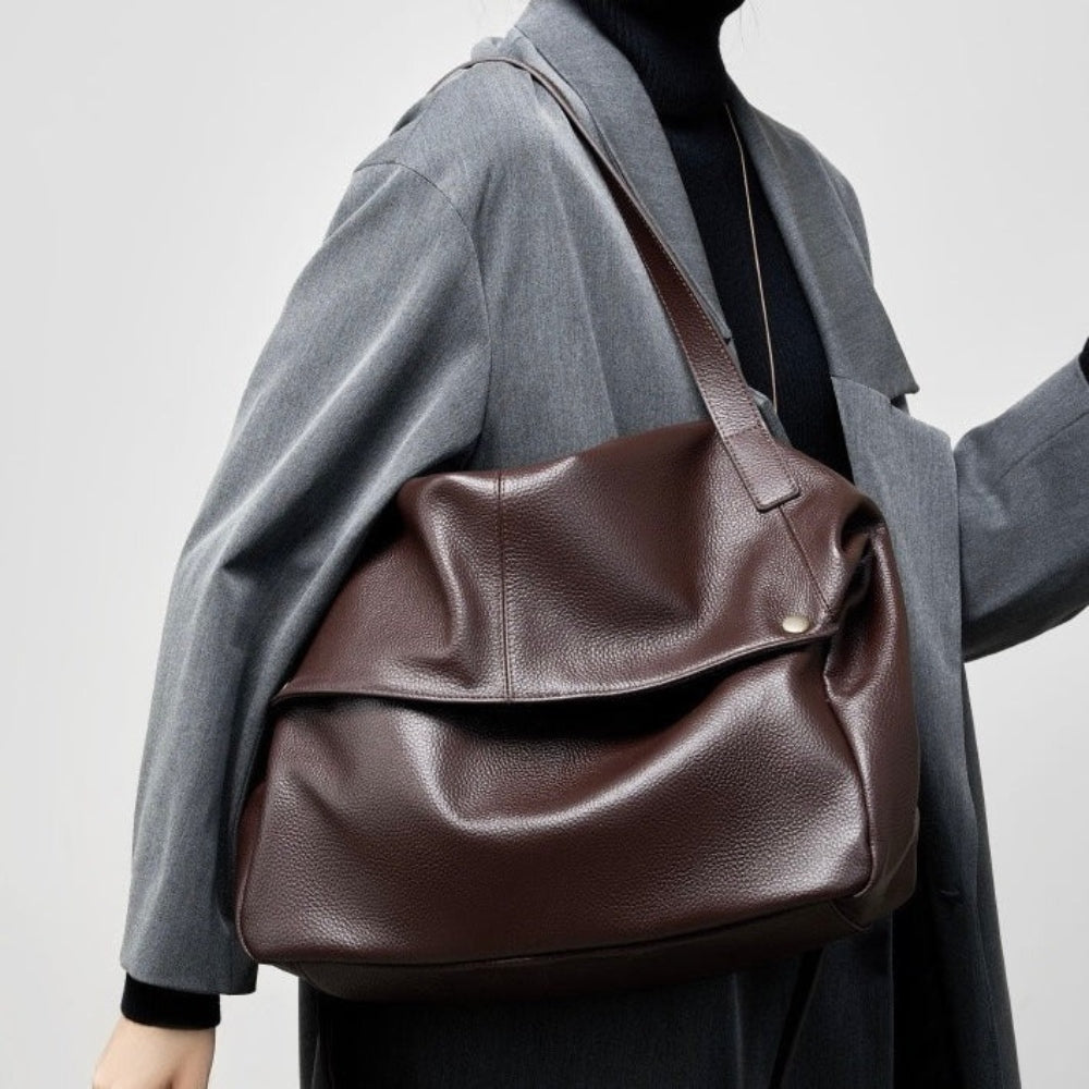 Elena | Damska torba shopper skórzana vintage