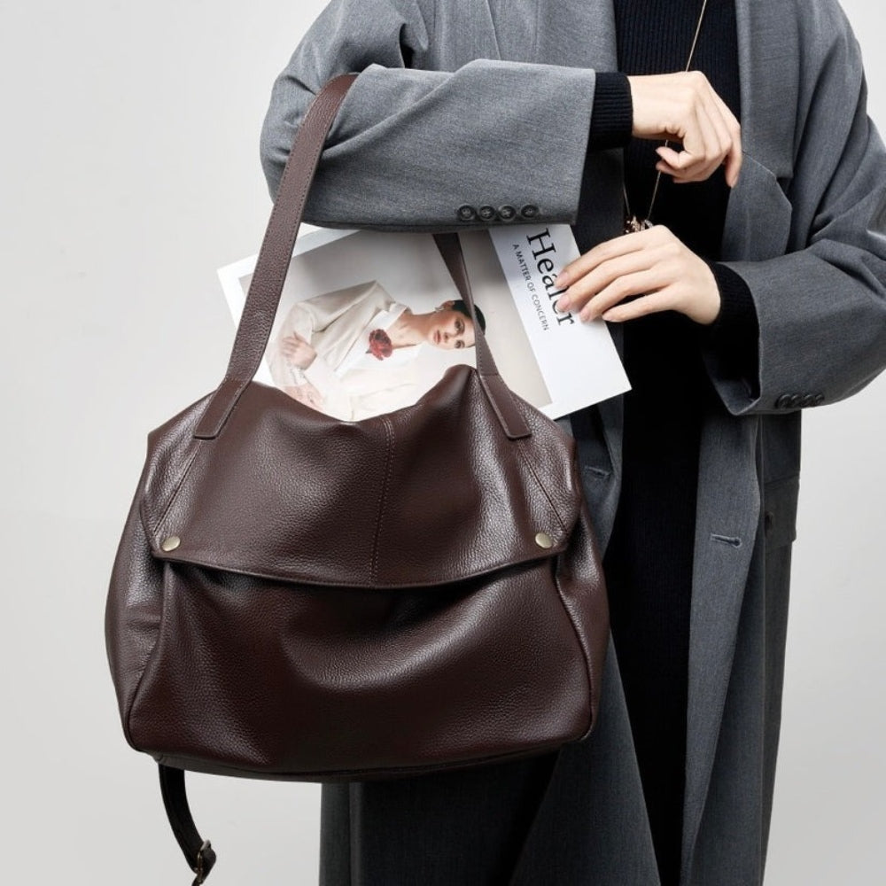 Elena | Damska torba shopper skórzana vintage