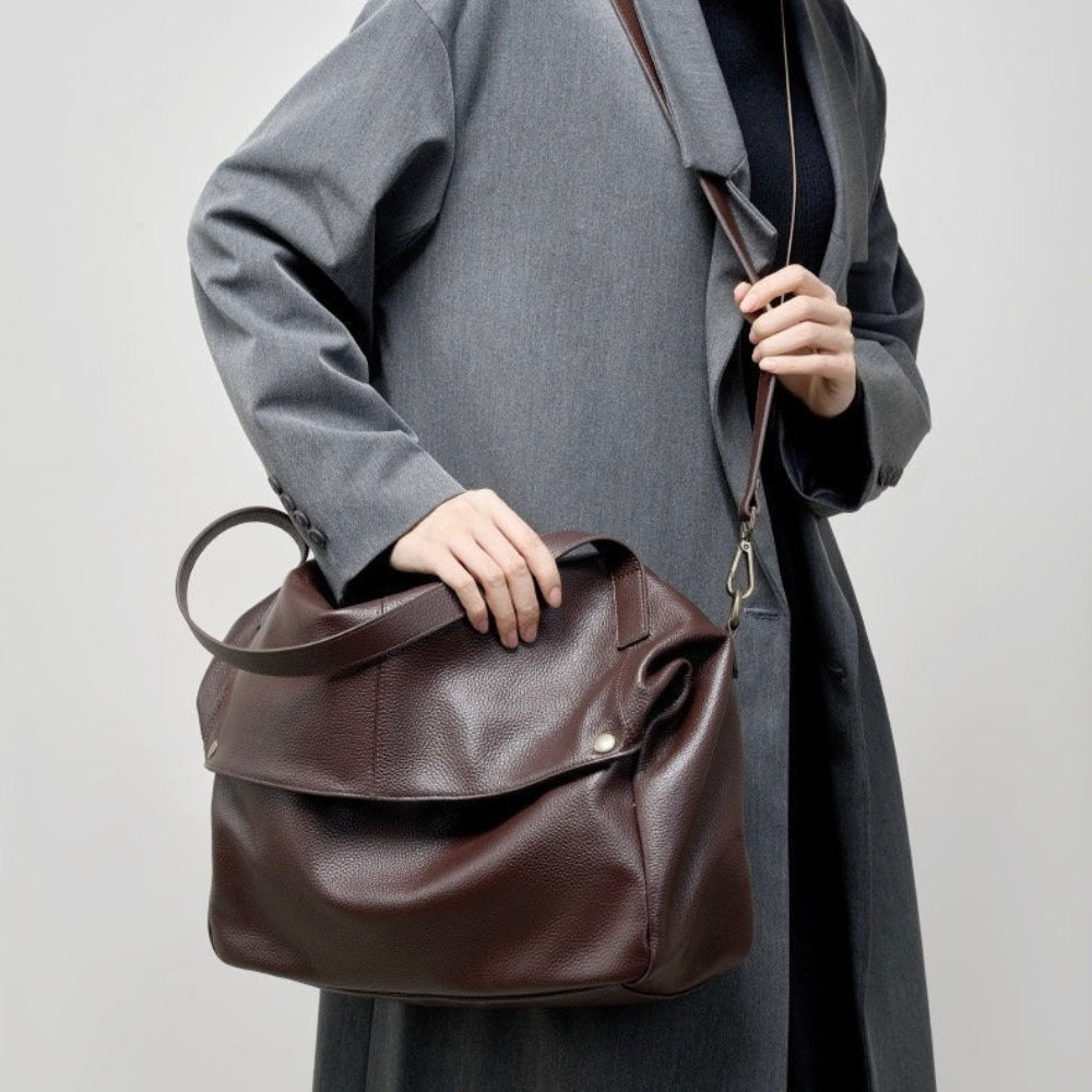 Elena | Damska torba shopper skórzana vintage