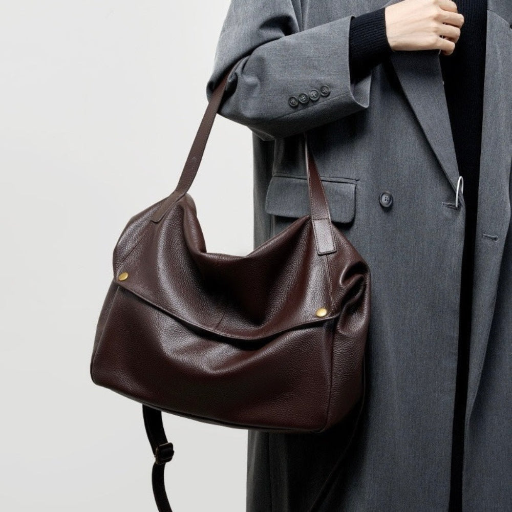Elena | Damska torba shopper skórzana vintage