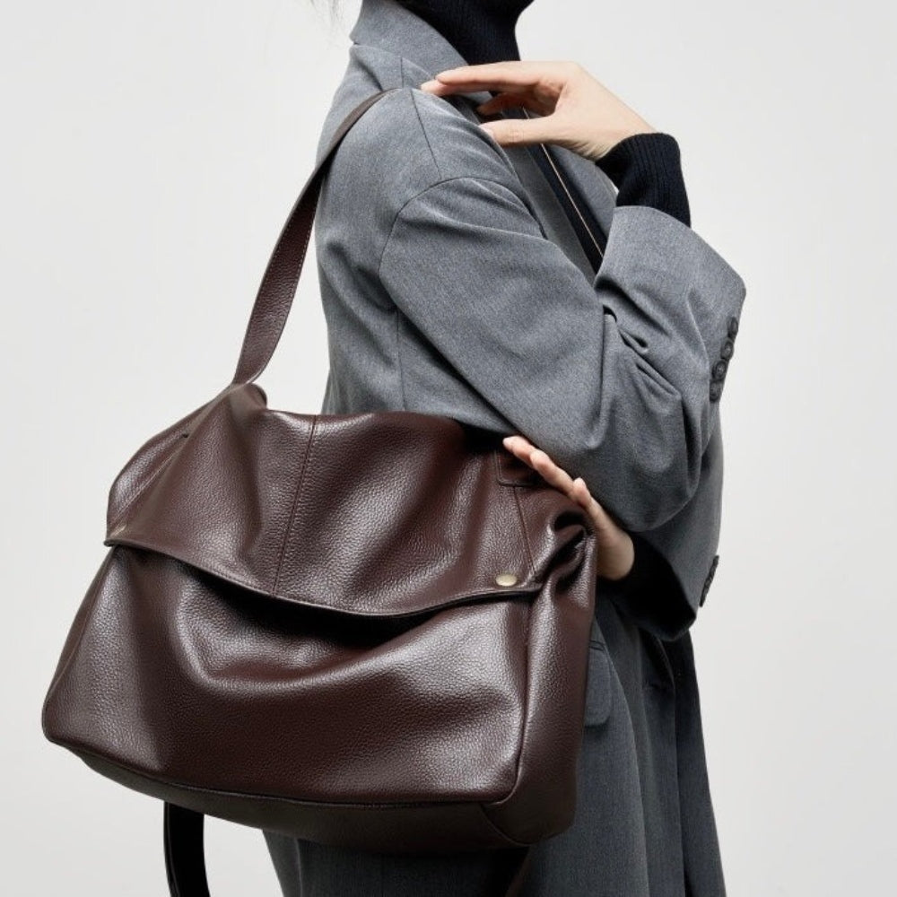 Elena | Damska torba shopper skórzana vintage