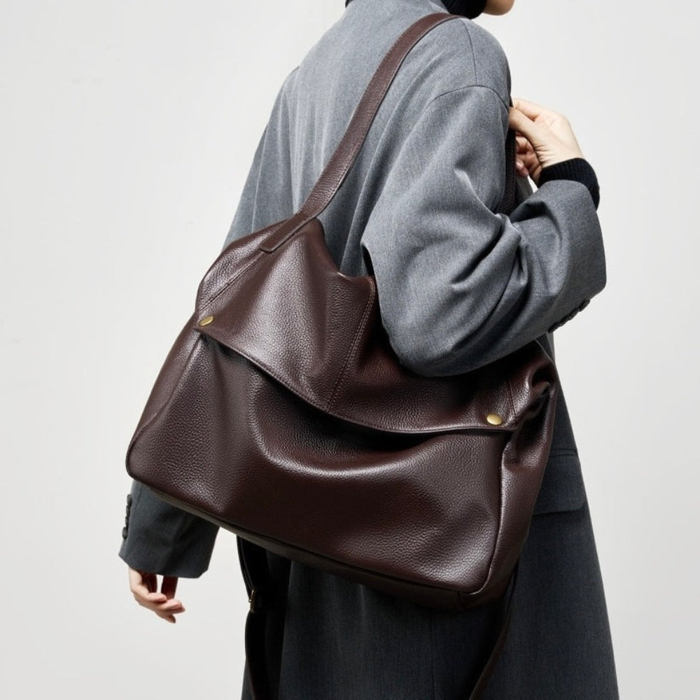 Elena | Damska torba shopper skórzana vintage