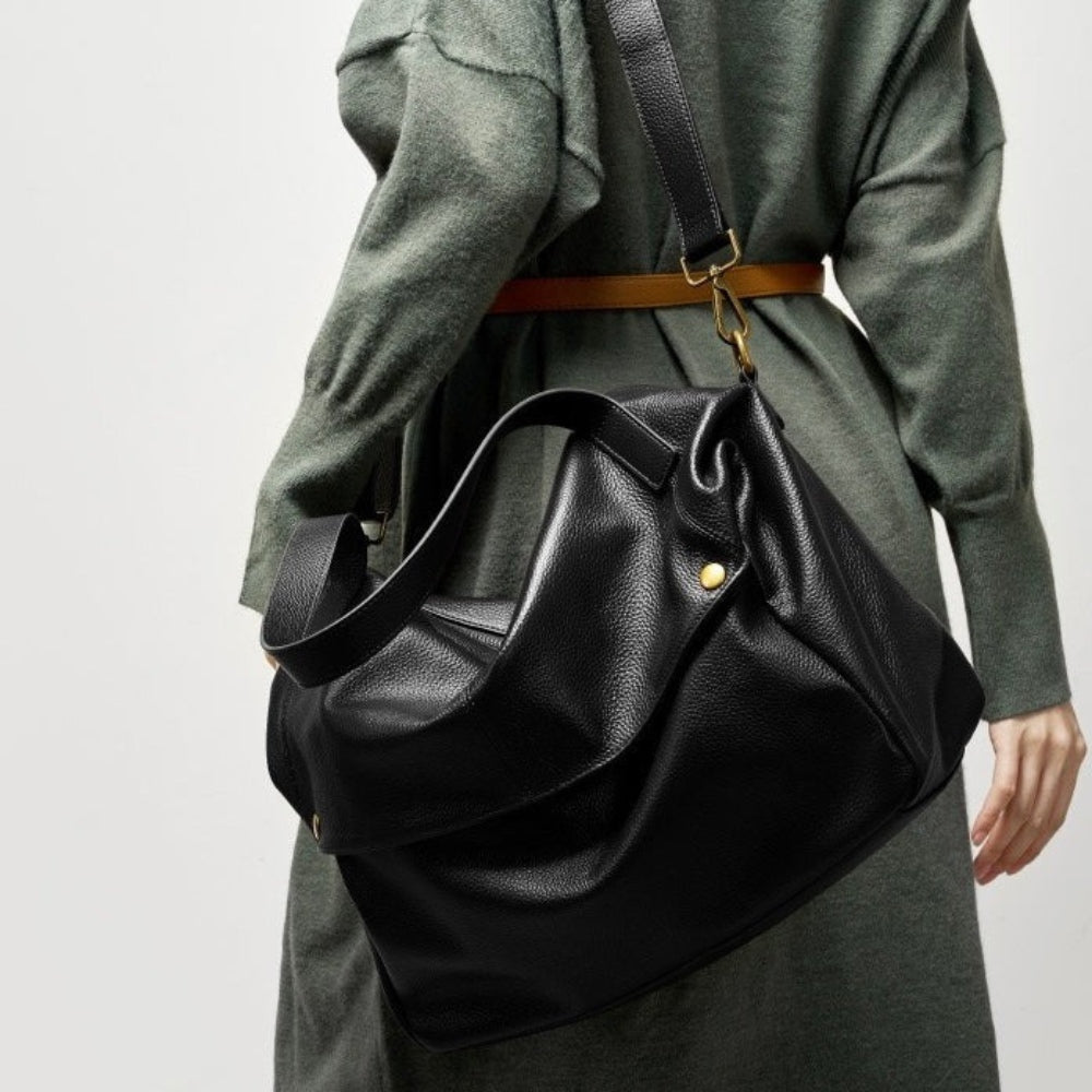 Elena | Damska torba shopper skórzana vintage